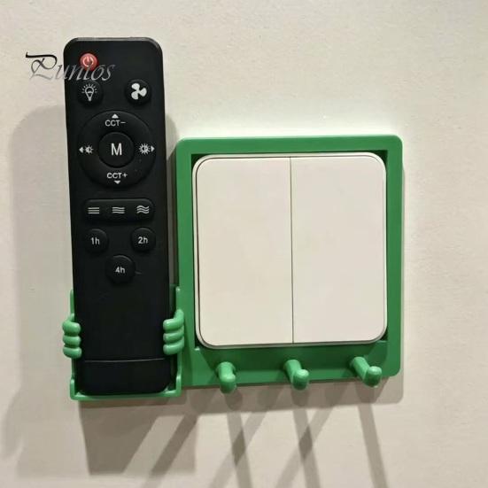 Vintage Home Decor Switch Hook, Wall Mounted Space Saving Design, Remote Control Durable Coat Hooks Storage Box, Key Holder for Living Room