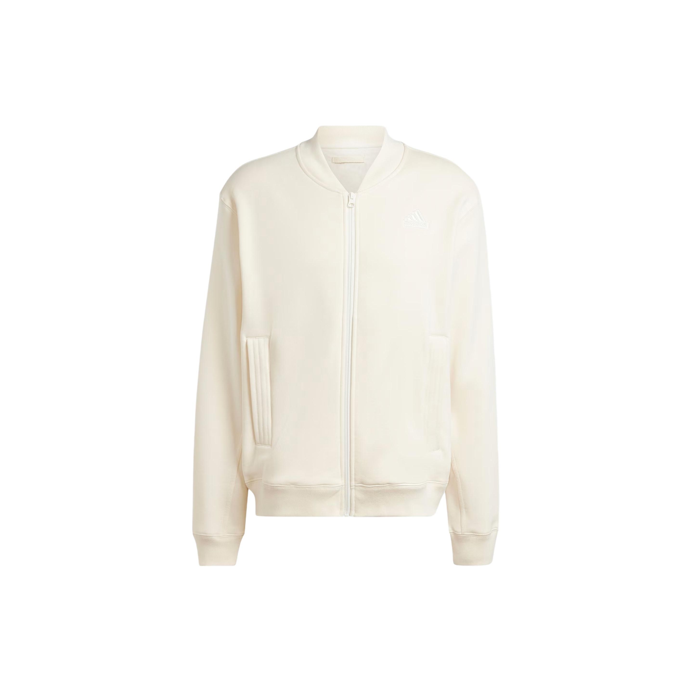 adidas Men s Essential Bomber Jacket Off White IN1724 S