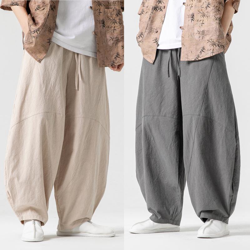 Men's Spring Loose Harem Pants Oversize Sweatpants Casual Harem Trousers