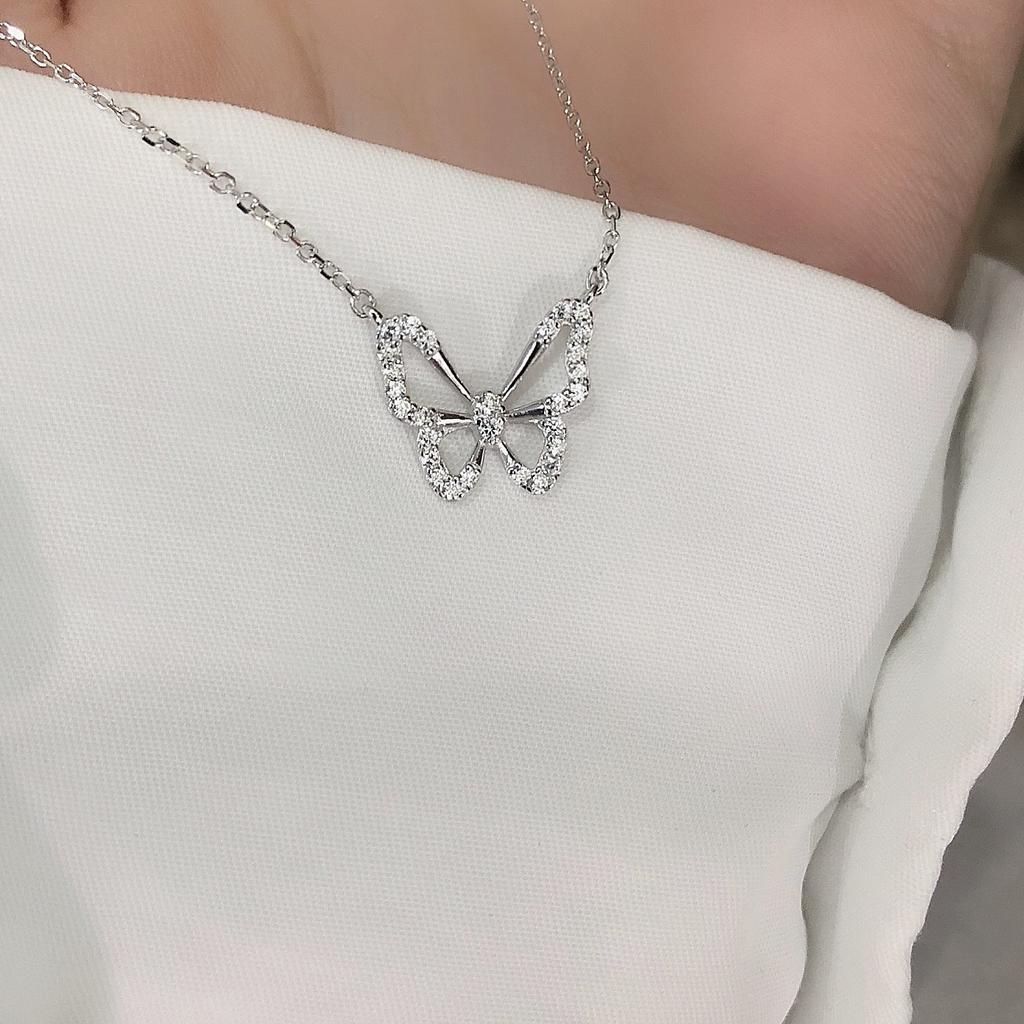 Fashion trendy butterfly necklace women's minimalist niche ins collarbone chain temperament collar pendant jewelry