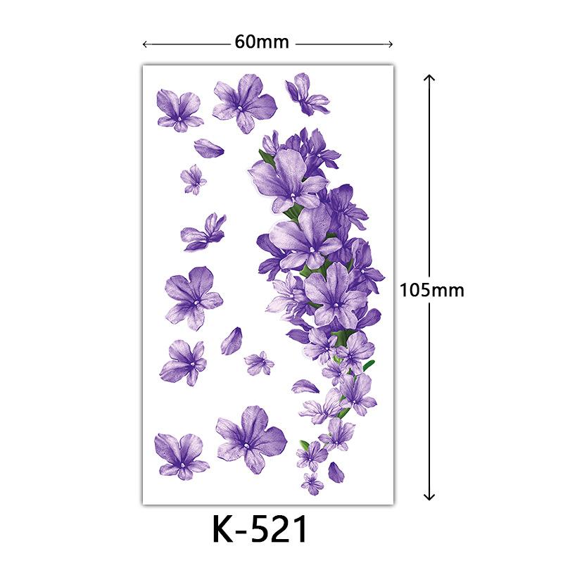 Small Fresh Tattoo Sticker, English, Alphabet Flower Butterfly Sketch Line, Waterproof Tattoo Sticker Tattoo