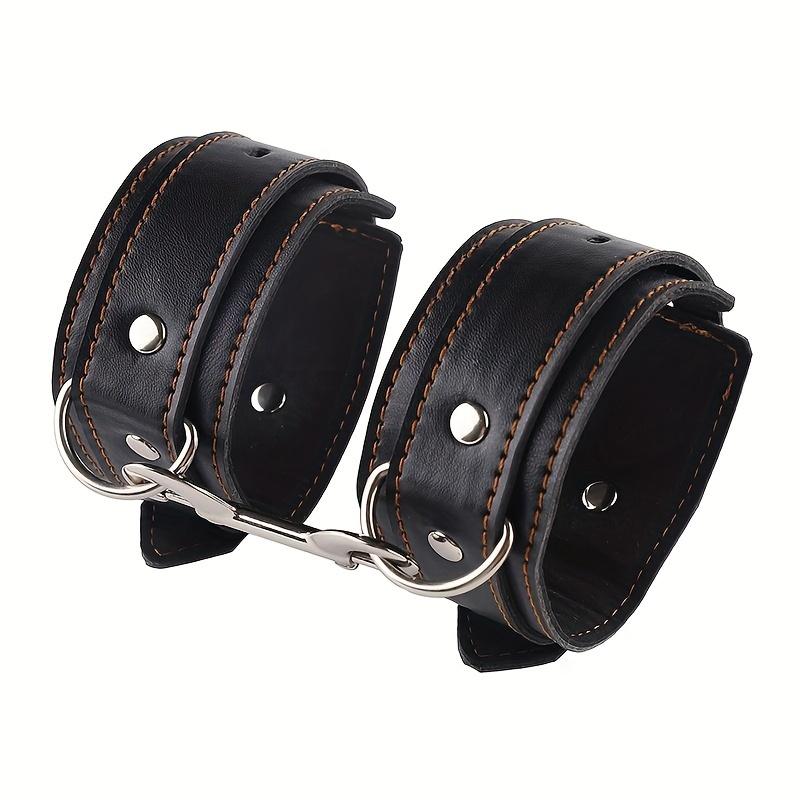 2pcs Set BDSM Sex Backhand Back Gag With Anal Hooks SM Leather Bondage Ties Metal Stainless Steel Anal Rear Adult Products