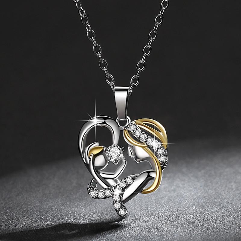 Heart Twotone Graceful Necklace For Women Perfect For Special Occasions And Gifts