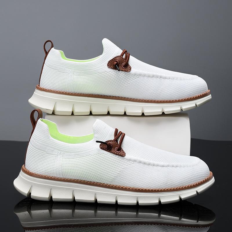 Man Casual Shoes Flat Bottomed Business Casual Sports Soft Sole Fashion Mesh Outdoor Walking Comfortable Shoes Zapatillas Mujer