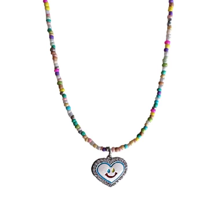 Sweet Cute Star/Cloud/Heart Pendant Necklace Jewelry Colorful Beaded Necklace