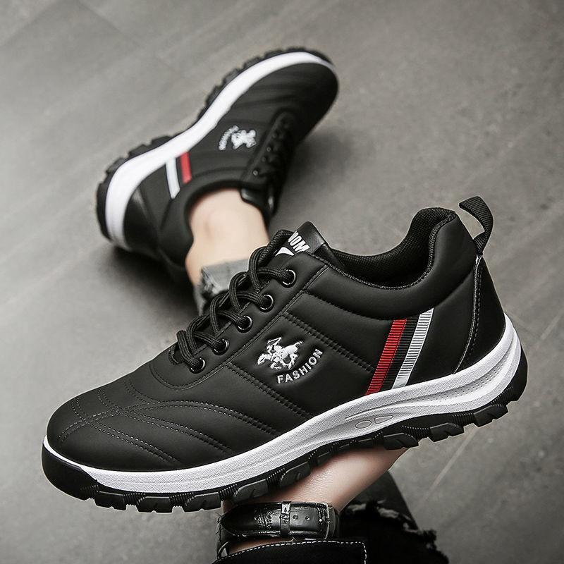 Men's shoes 2025 autumn new men's casual shoes comfortable PU face white shoes sports dad shoes men's running shoes