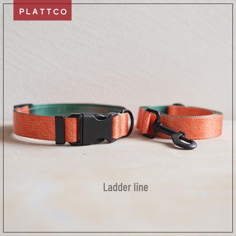 PLATTCO Faux Nylon Printed Dog Leash & Collar, Unique Design (PDC334) Extra Large