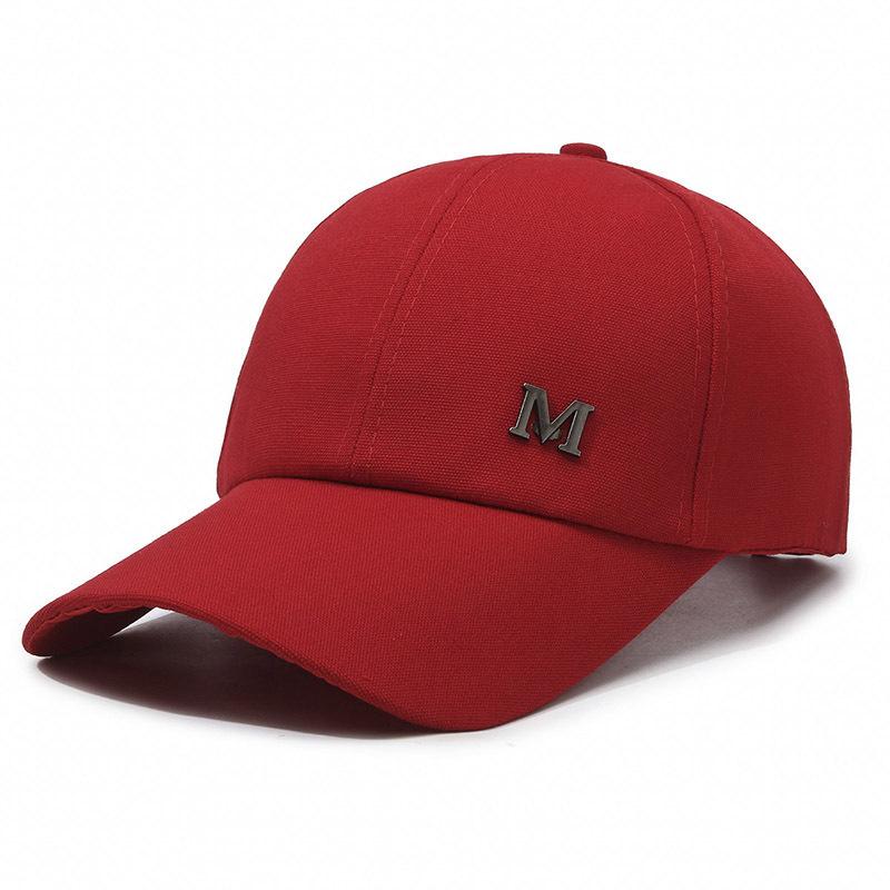 Hat Men S Canvas M Standard Extended Brim Fashion Casual Versatile Baseball Cap Shade Sunscreen Cap Adjustable красный
