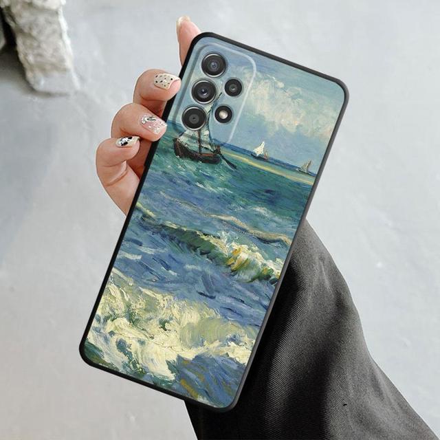 Case For Samsung Galaxy A14 A73 A53 A71 A51 A31 A33 A22 A12 A21s A13 A32 A52s A72 A52 A23 Eiffel Tower Art Of Painting Scenery