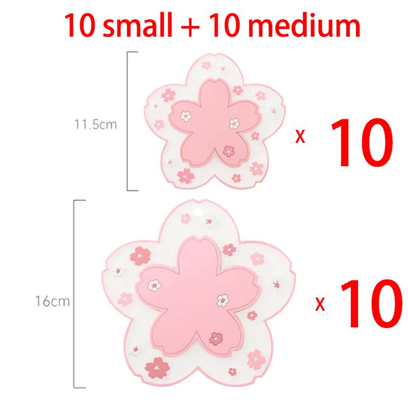 Kawaii pink colour Blossom Silicone Coasters Style Sakura Coffee Cup posavasos Sakura Insulated TableMat Tea Cup Home Decor Gift