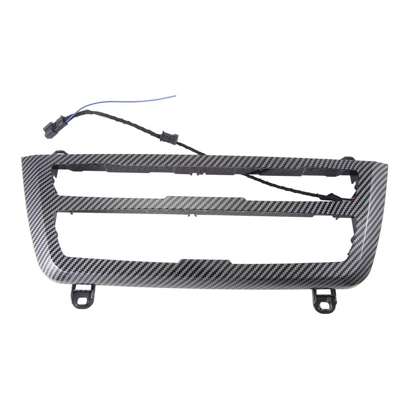 

Car Inner Air Condition A/C Panel Trim with LED Ambient Light for BMW 3 Series F30 F31 320i 340i 2013-2018 Carbon Fiber