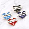 BTS Heart-shaped Badges, Retro Personalized BTS Member Name Brooches, "ARMY" Fan DIY Badges