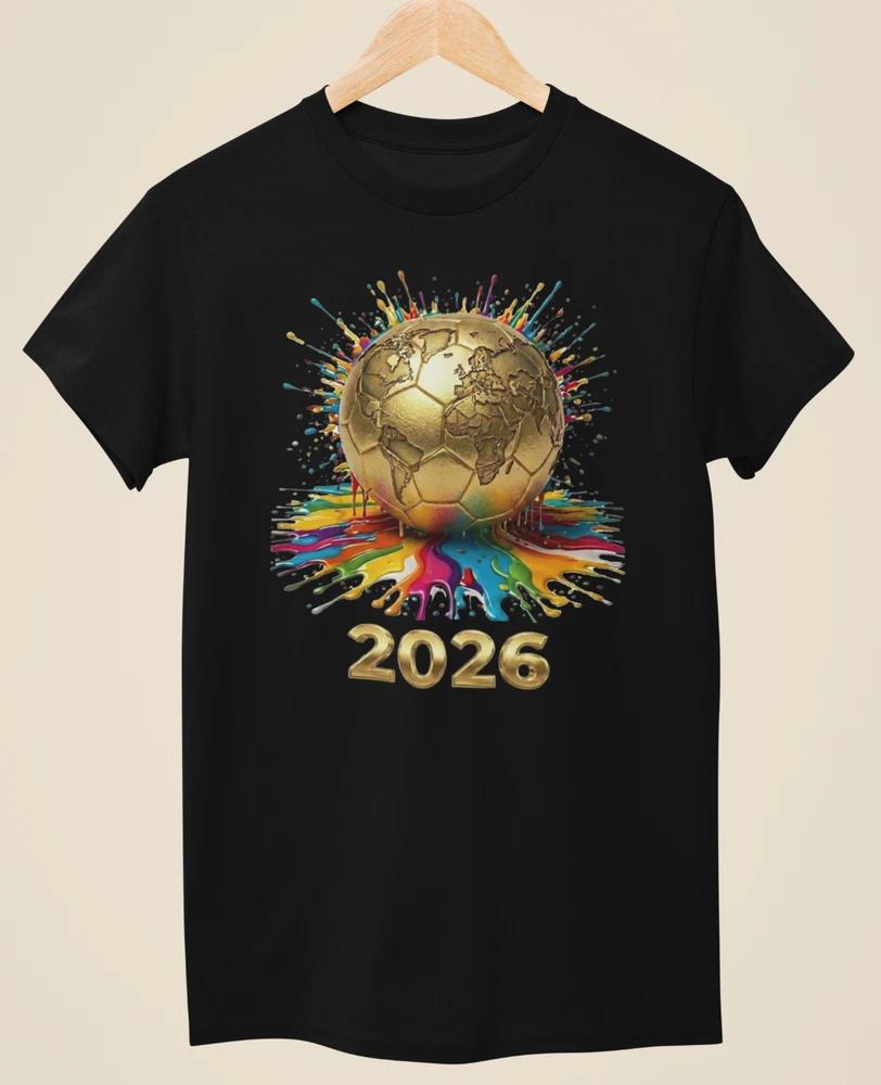 Крутая черная унисекс футболка, вдохновленная ЧМ 2026 (Wc013) S
