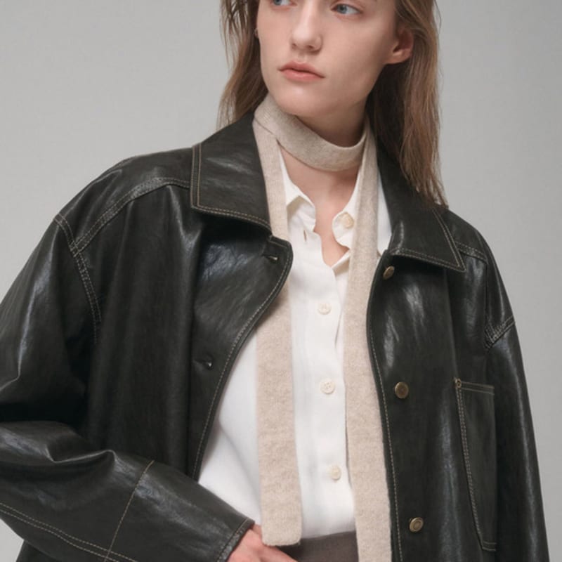 Saint Luxure 100% Cashmere Thin Muffler Beige