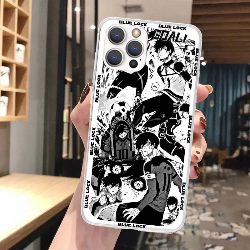 Anime Blue Lock Soft Telefonveske For iPhone 16 13 12 11 Pro Max X XR XS 7 Plus 8 + SE 2020 Mønster tilpasset deksel 15 14 1