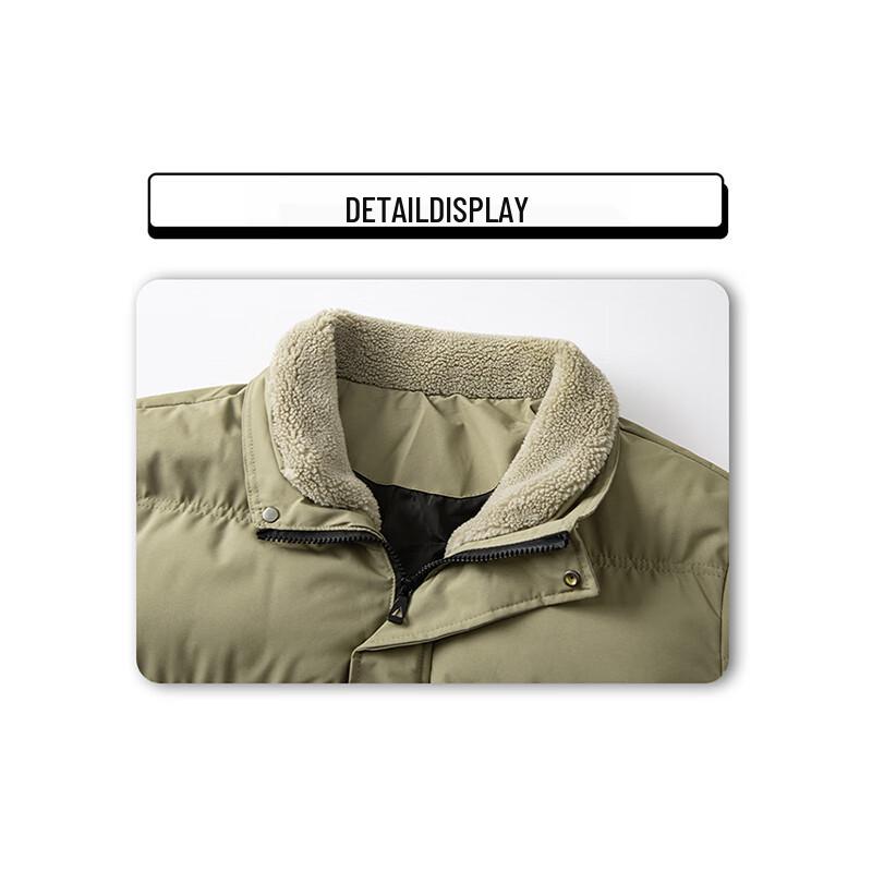 PLAYBOY Men's Fleece-Lined Stand Collar Winter Jacket