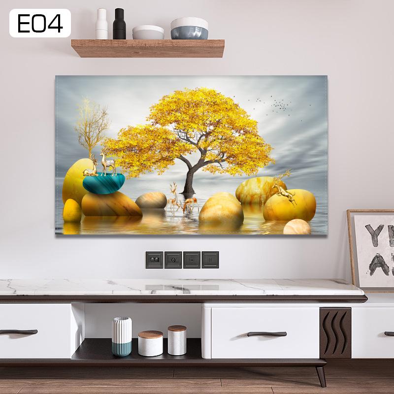 Soft Fabric TV Hood Dust-proof Cover Towel 32 37 40 43 50 60Inches Household Hanging LCD TV Cover Dustproof Decorative Cover