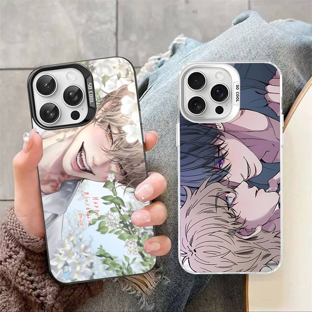 Negative Romance Bl Phone Case For IPhone 17 12 11 13 14 15 16 Pro Max Plus Silver Color Cover