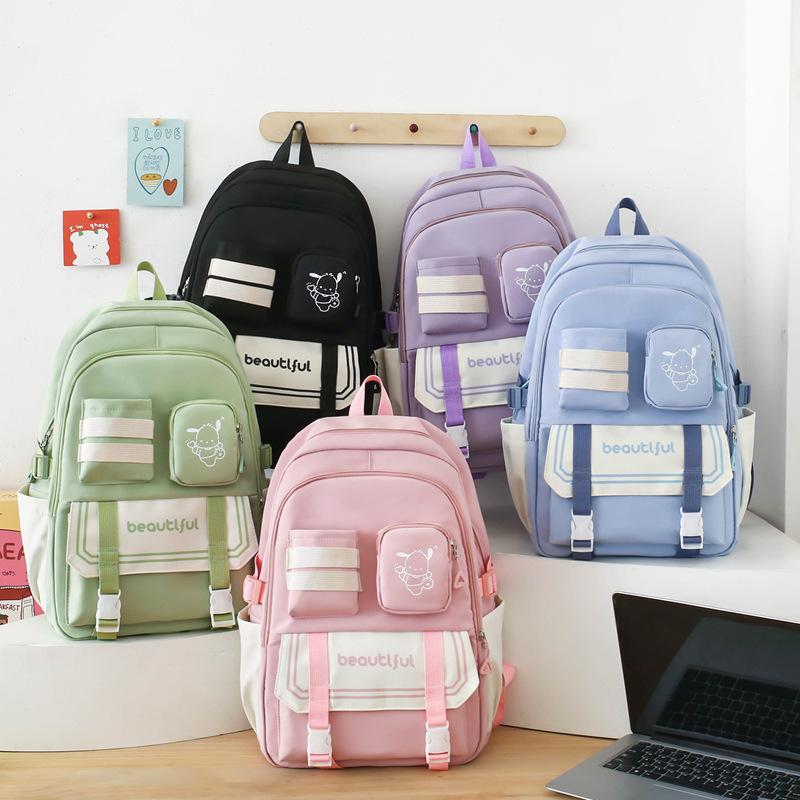 New Schoolbag Middle School Students Ins High-quality Texture Large Capacity Girls Backpack College Style Student Fashion Schoolbag