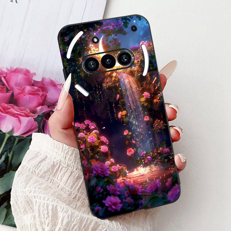 Téléphone pour rien (3a) A059 Coque Pour Nothing Phone 3a Étui Silicone Mode Luxe Fleurs Chat Mignon Drôle Peint Pare-chocs Souple