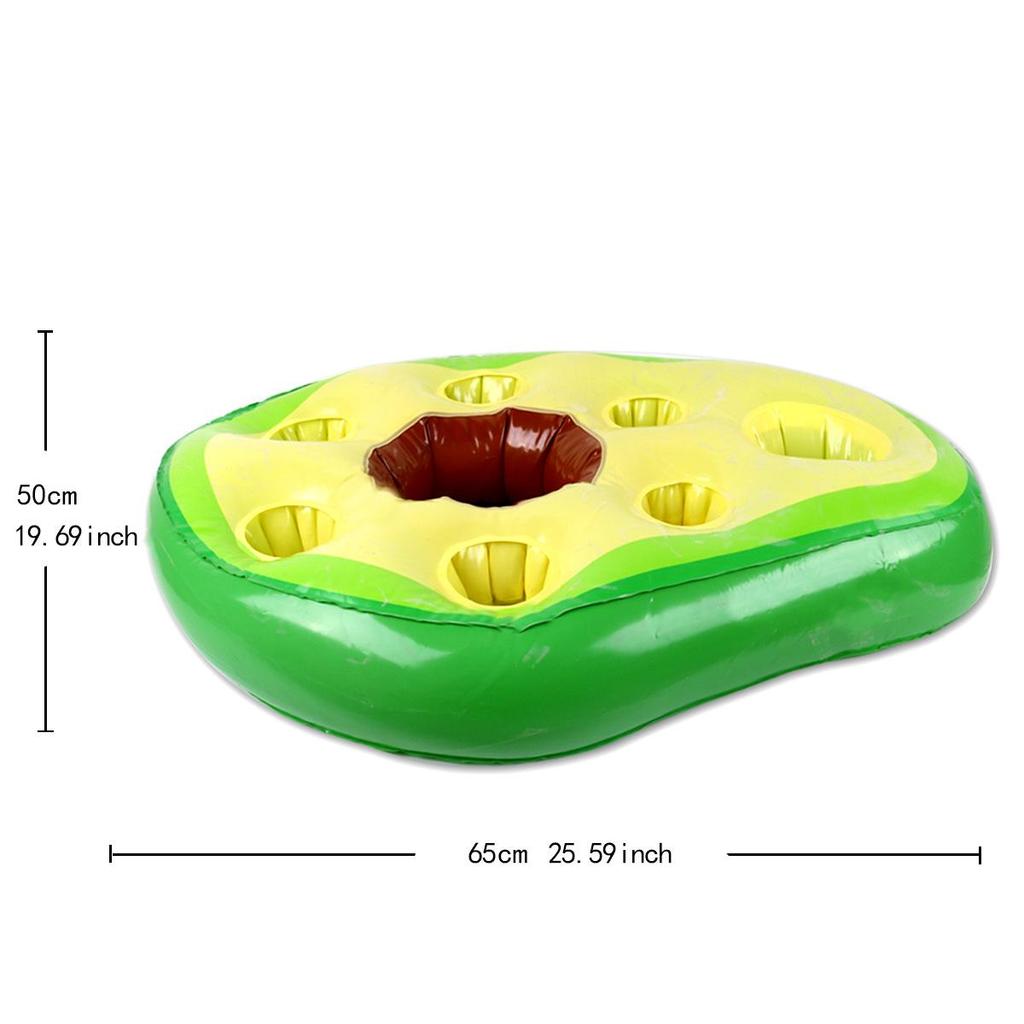 Inflatable PVC Water Ice Bar – Portable Self-Service Drink Holder with Multi-Slot Cup Tray for Pool Parties
