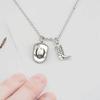 Vintage Western Cowboy Hat Boots Charm Pendant Necklace Adornment For Women Punk Jewelry Gifts Party Accessories