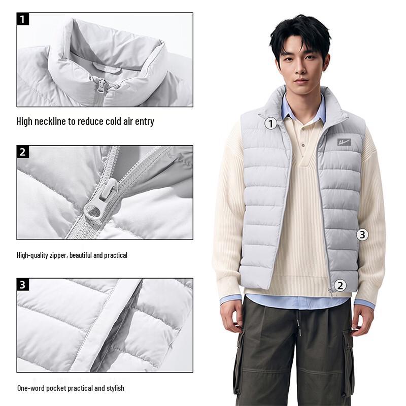Warrior Men's Winter Stand-Collar Padded Vest