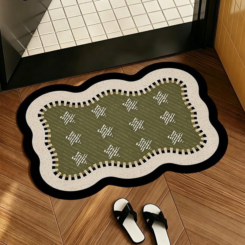 Bathroom Diatom Mud Mat Non Slip Absorbent Customizable Shower Floor Rug Home Use