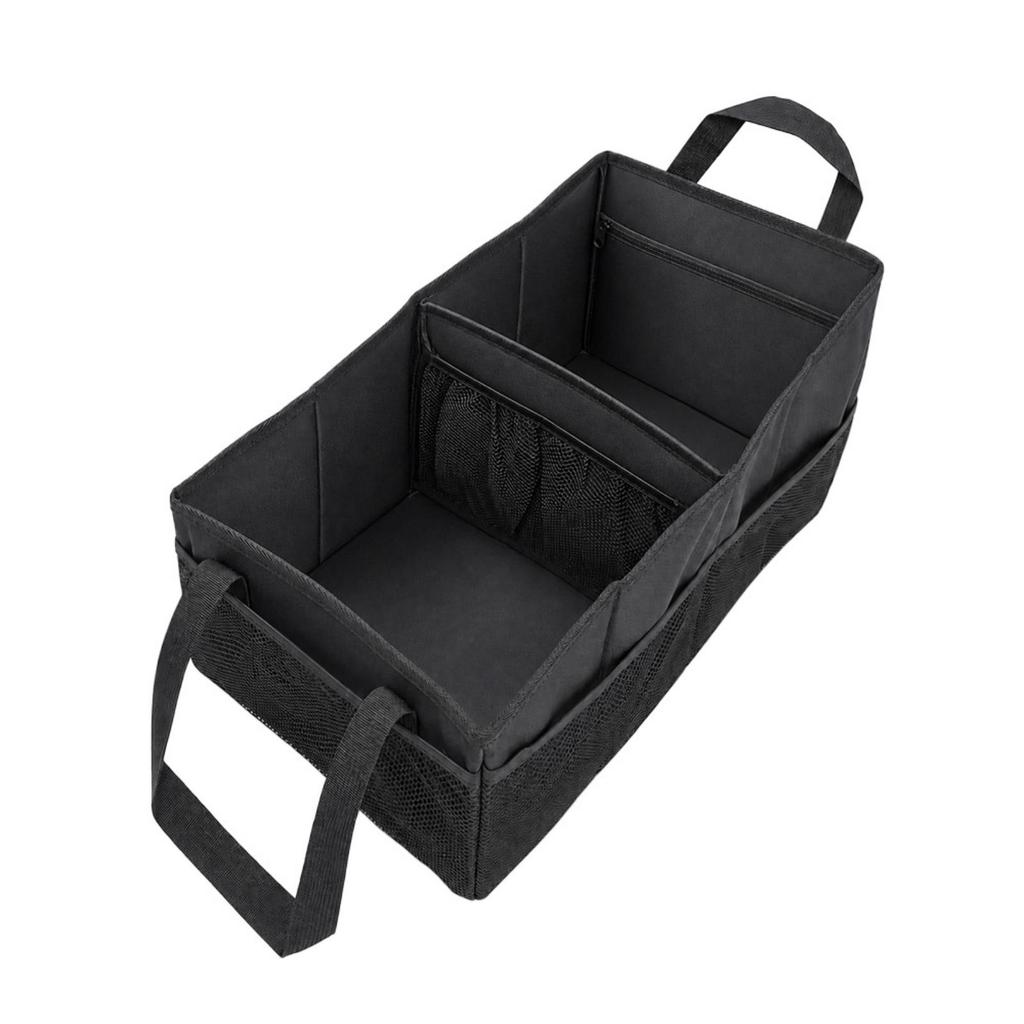 Foldable Car Organizer with Side Pockets Wear-Resistant for Travelers, Commuters