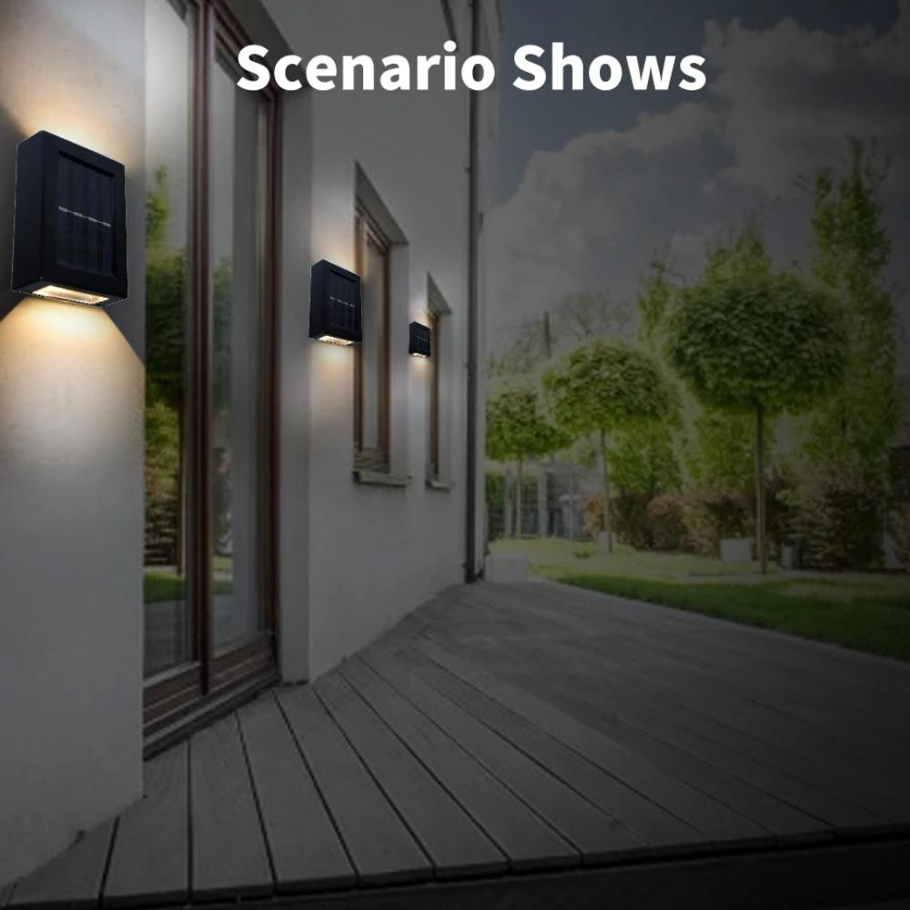 Solar Light Outdoor Up and Down Wall Washer Light Waterproof Solar Lamp for Garden Street Landscape Balcony Yard Porch Decor