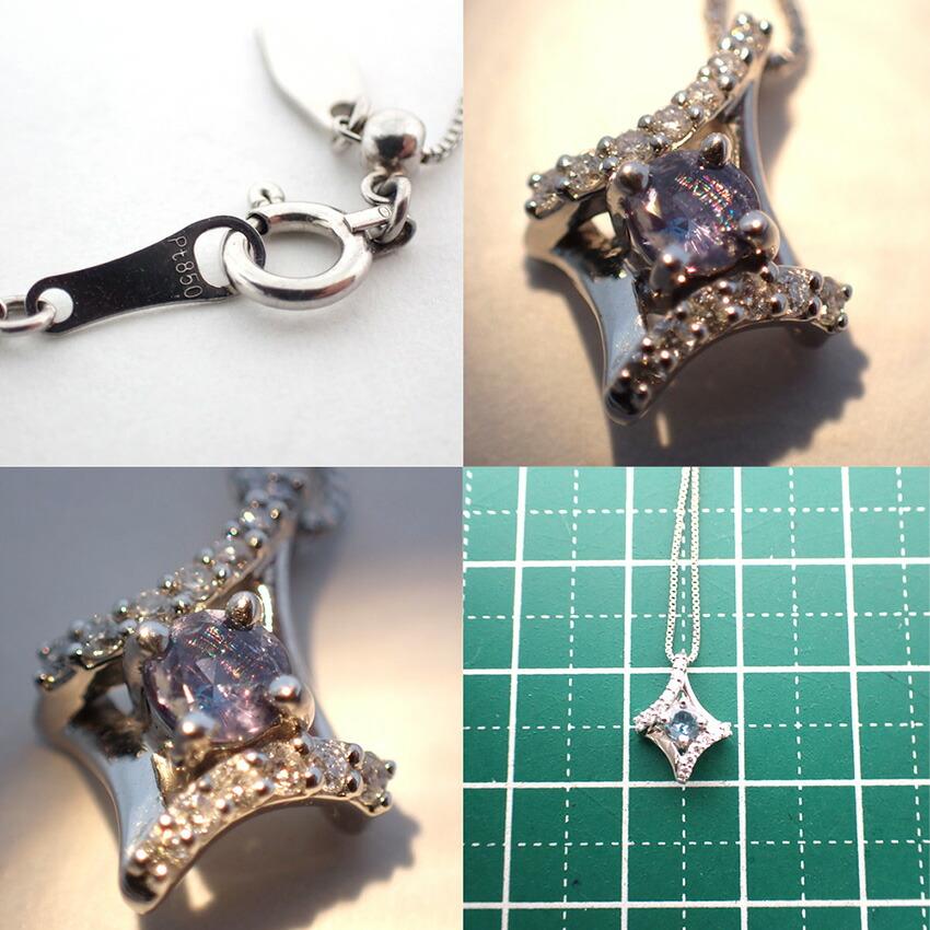 [Used] Pt900/850/Alexandrite/Pendant/Necklace/j41-5