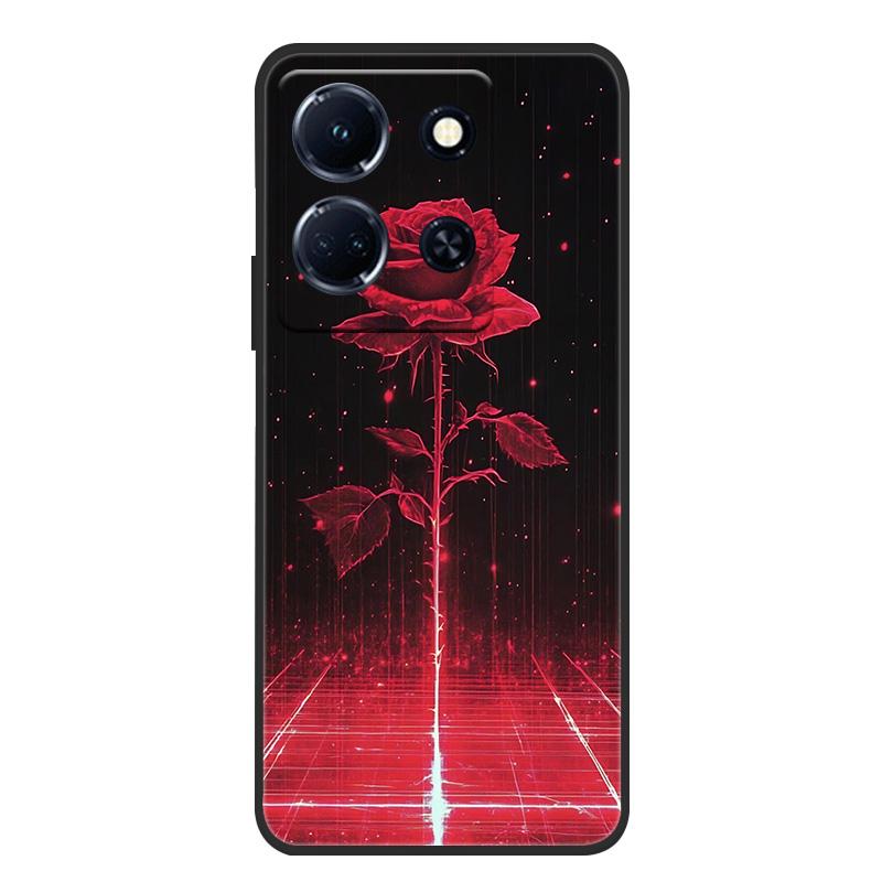 Schutzhülle aus weichem, mattem Silikon in Marmoroptik für Infinix Note 30 4G, passend für Infinix Note 30 Pro, 30i und 30 VIP – Rundumschutz