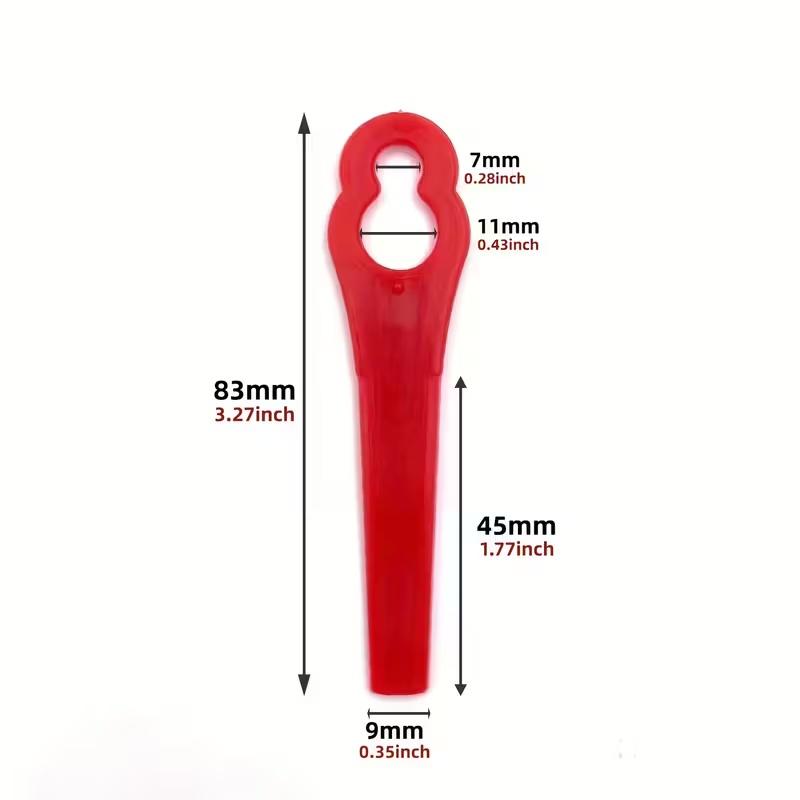 100pcs Plastic Cutter Blades For Electric Cordless Grass Trimmer Strimmer Tool Grass Trimmer Blades Replacement Garden Tool