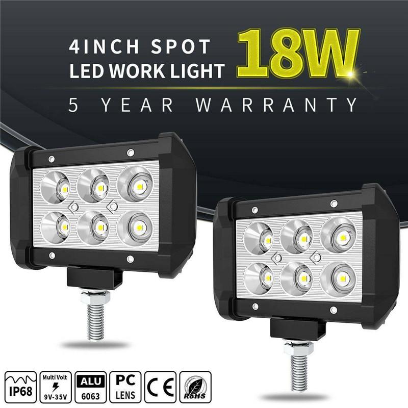 2/1Pcs 7'' LED Work Light Bar 400W/120W Spot Flood Beams Combo for Car Tractor Boat OffRoad Truck SUV ATV Car Repairing Lights