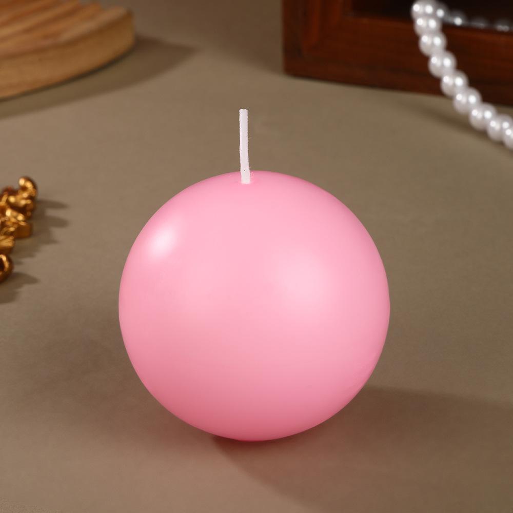 Creative Seven-color Spherical Candle Household Non-romantic Wedding Handmade Round Ball Small Candle Set Box