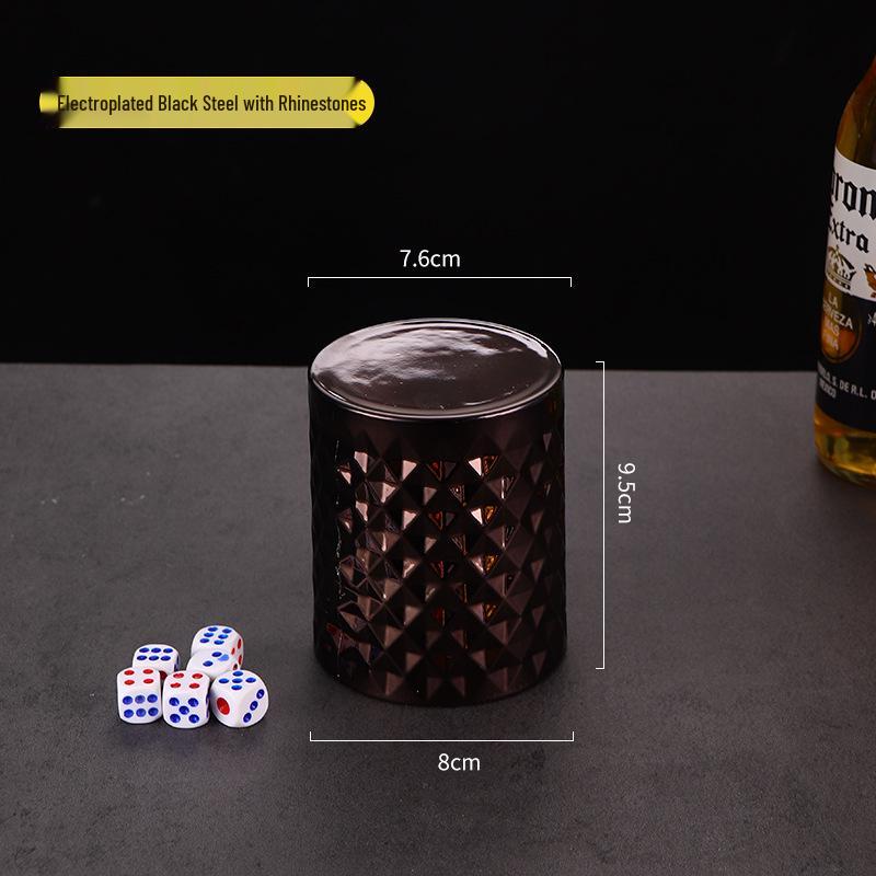 Electroplated Glitter Cadillac Dice Shaker Cup