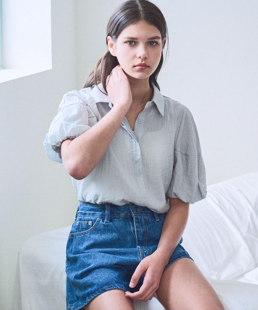 SLOWLOLLI Roen Volume Puff Blouse_2 Colors