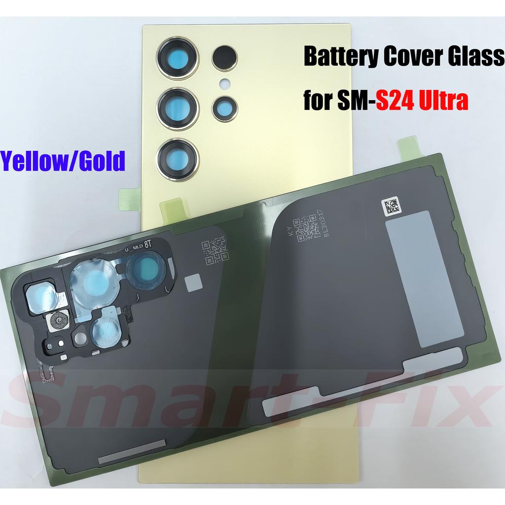 (New)O-E-M Back Lid Battery Cover Case for SM-S24 Ultra 24ULTRA S24U 5G Glass Battery Door Back Glass Rear Housing Rear Cover