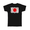 Gift T-Shirt : Japan Flag Asia Travel Expat Country Watercolor