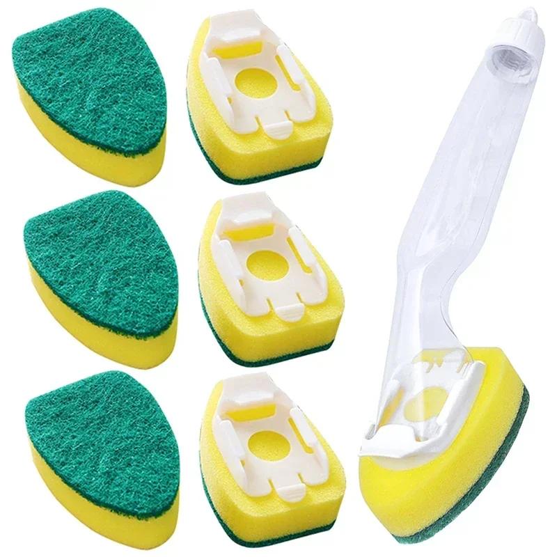 Soap Sponge Dispenses Dishwashing Scrub Dishwashing Sponge Replacement Head Kitchen Sink Washing Tool For Kids Adults Children's Birthday Gift Holiday