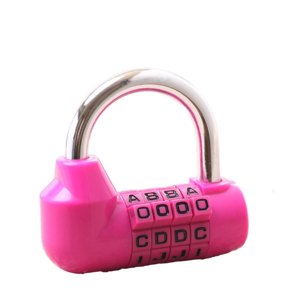 U-Shaped Keyless Combination Lock: Anti-Theft Portable Padlock with English Letter Code for Dormitory Lockers