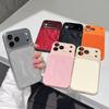 Handyhülle aus Chiffon mit Struktur für iPhone 14/15/16/17 Pro Max mit großem Sichtfenster