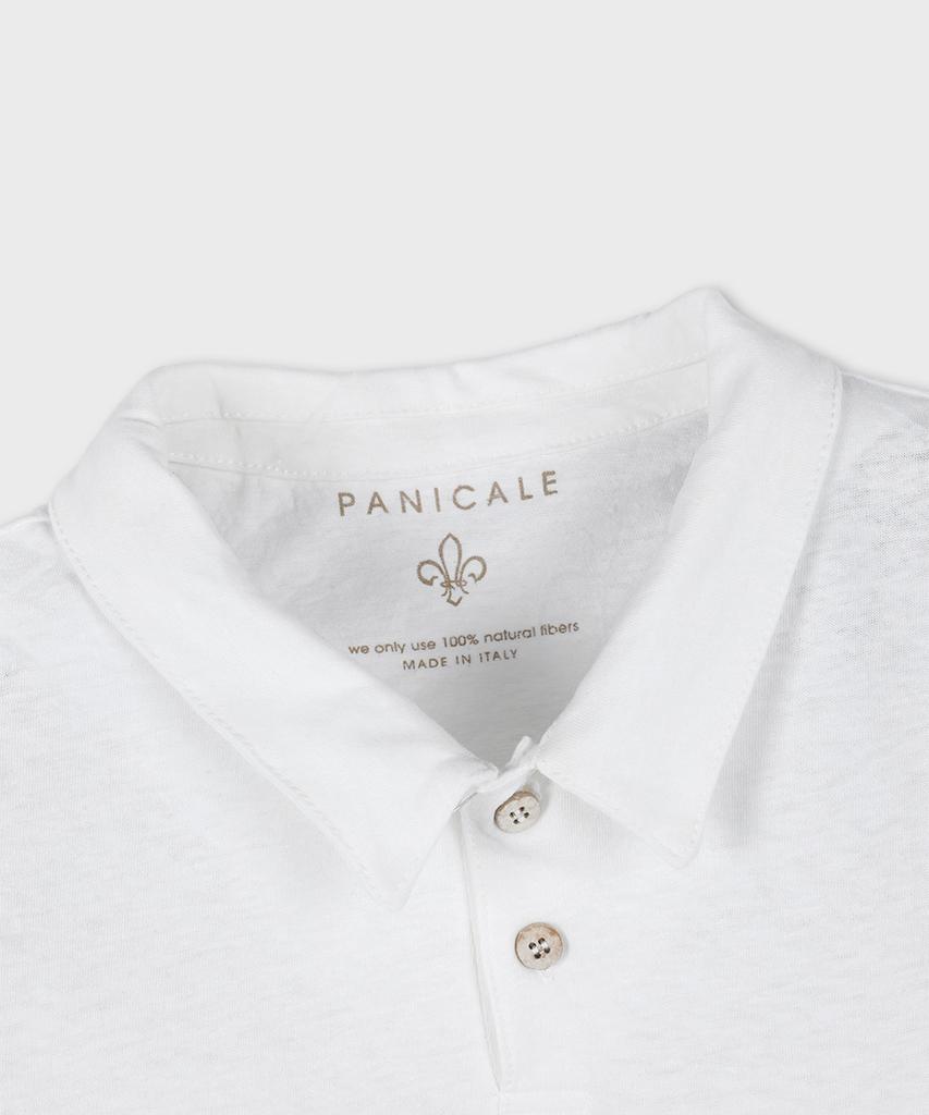 PANICALE Linen Blend Collared T-Shirt 2 Colors