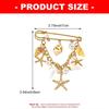 Lovely Beach Themed Alloy Brooch Featuring Shell And Starfish Decorative Chain Chest Flower For Casual Wear