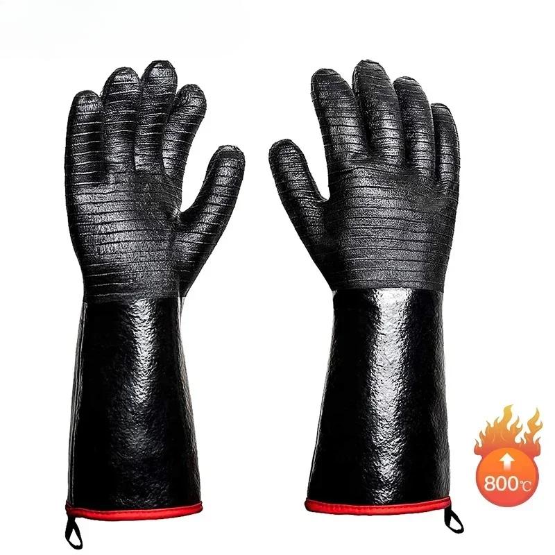 BBQ Gloves Heat Resistant Gloves Baking Sheet Firewood for Grill Smoker Cooking Pit Barbecue Waterproof Oil Resistant