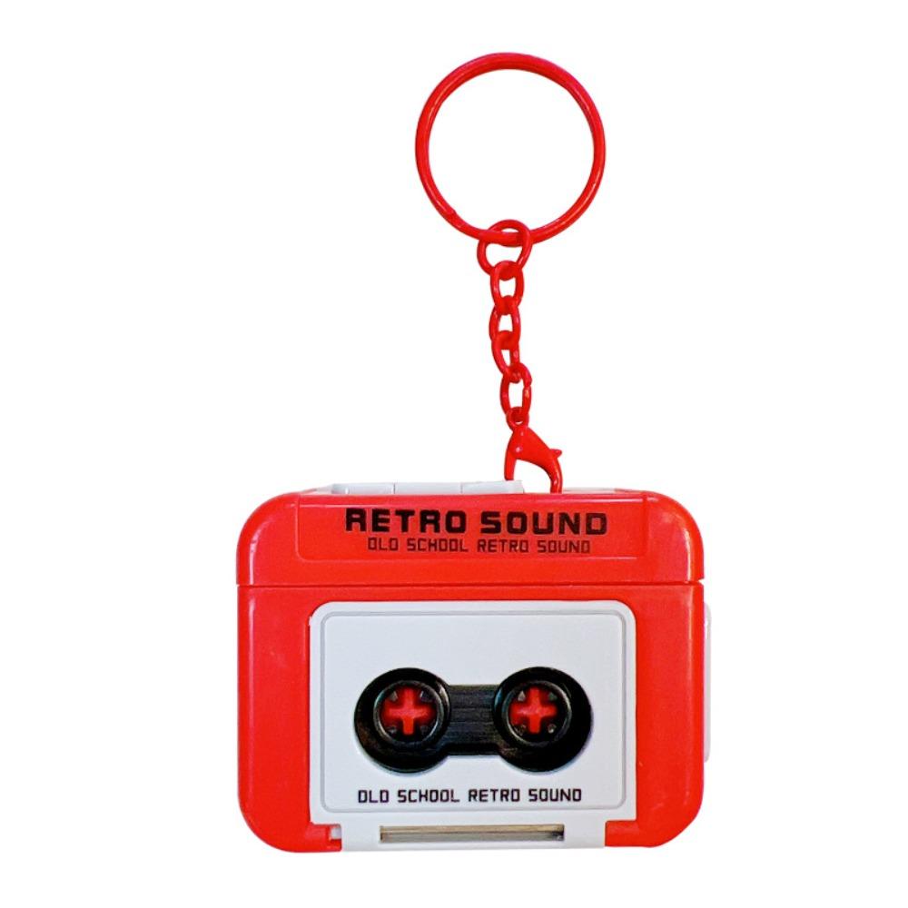 

Портативный музыкальный брелок-держатель, музыкальный инструмент, игрушка, может записывать, настенный брелок, коробка для хранения, музыкальная шкатулка, подвесной брелок красный