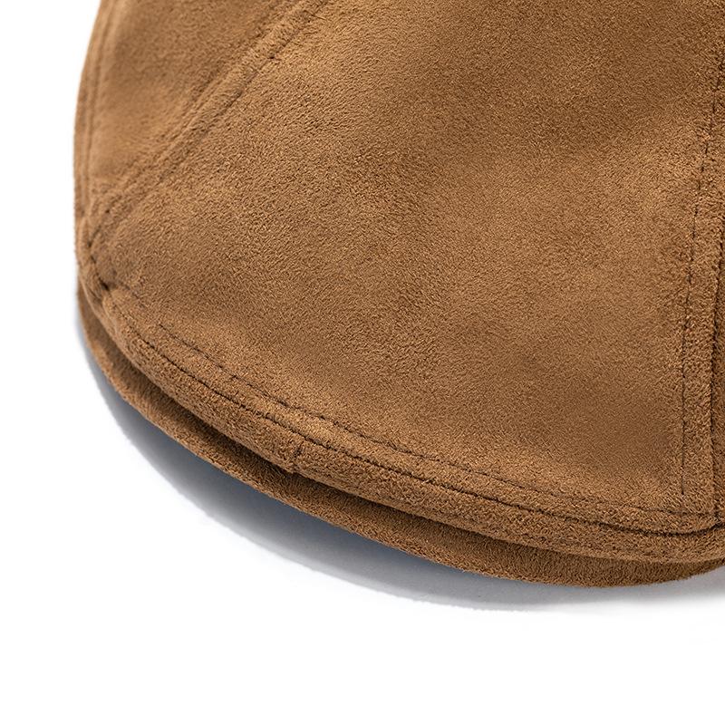 Ungdoms Basker Herr Enfärgad Mössa Sammet Framåtkeps Höst Vinter Vintage Skärmmössa