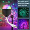 Disco Ball Lamp Plug-in USB Mini Disco Ball Light Voice Control Rotating Colorful Party Lights Colorful DJ Night Light Holiday