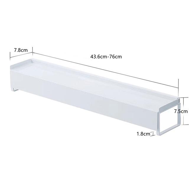 Spice Rack Over the Stove Expandable 17"-30" Length Iron Stove Top Shelf for Kitchen Storage Organization with Zero Installation