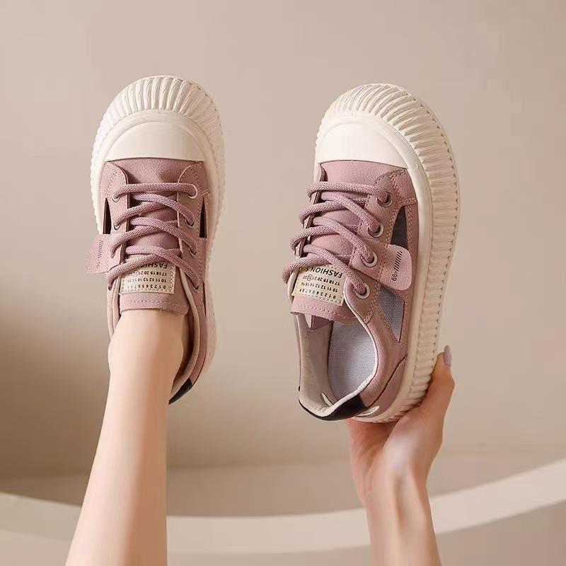 

Women s Shoes 2025 Spring Autumn New Concise Casual Shoes Comfortable Breathable Platforms Sneakers Non Slip Flats 40